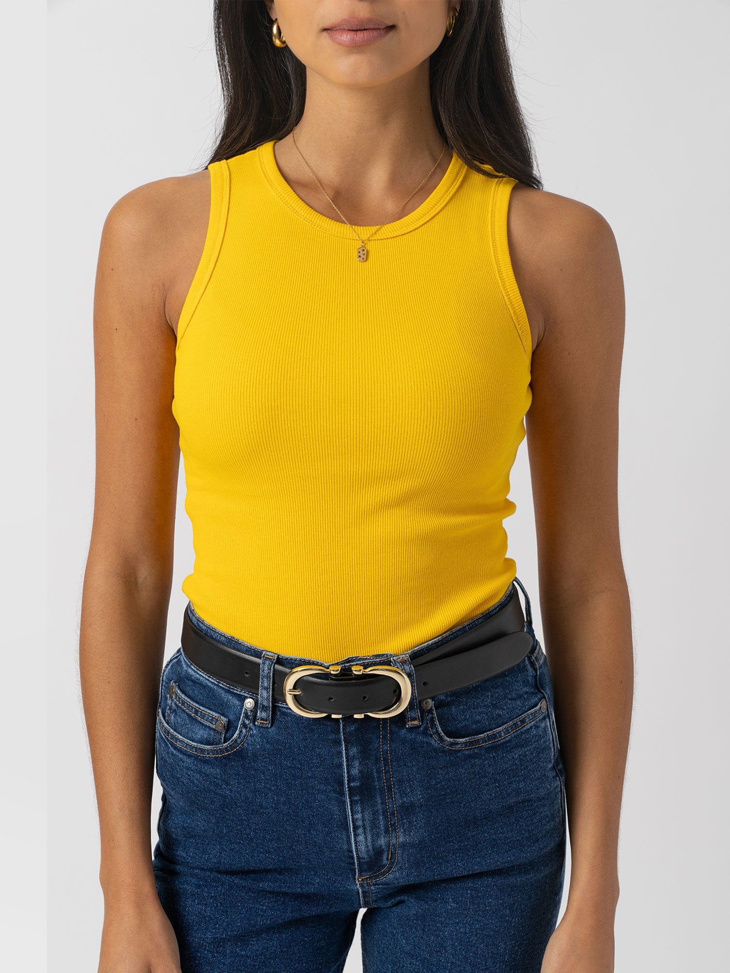 Nova Racer Vest - Yellow - Women's T-shirts | Saint + Sofia® USA